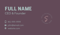 Beauty Elegant Letter Business Card Design