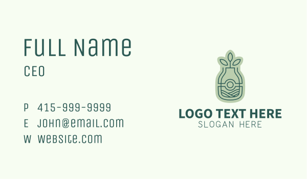 Natural Leaf Kombucha Business Card Design Image Preview