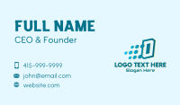 Modern Tech Number 0 Business Card Image Preview