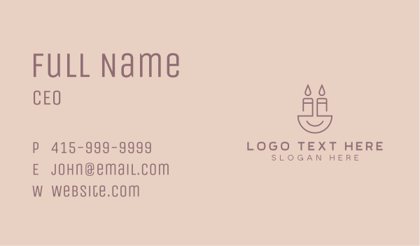 Scented Candle Decoration Business Card Design Image Preview