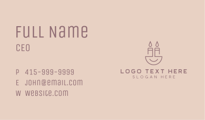 Scented Candle Decoration Business Card Image Preview