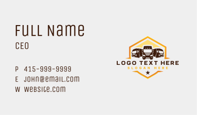Transport Truck Logistic Business Card Image Preview