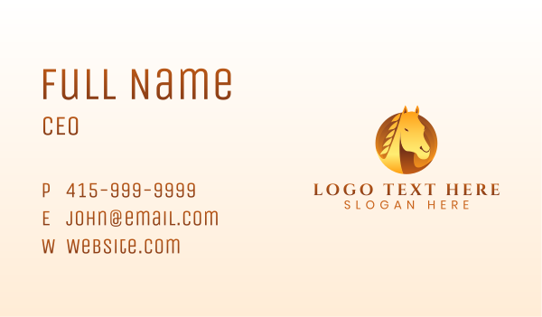 Luxury Equestrian Horse Business Card Design Image Preview