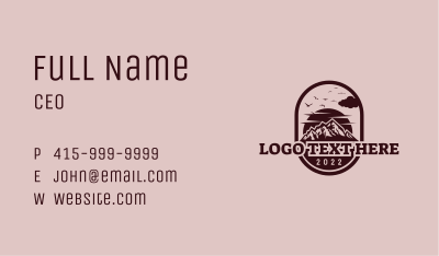 Mountain Backpacking Scenery Business Card Image Preview