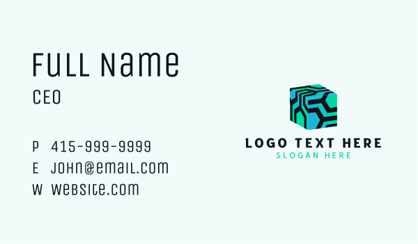 Digital Circuit Box Business Card Design Image Preview