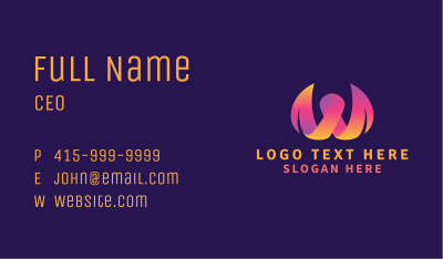 Creative Company Letter W Business Card Image Preview