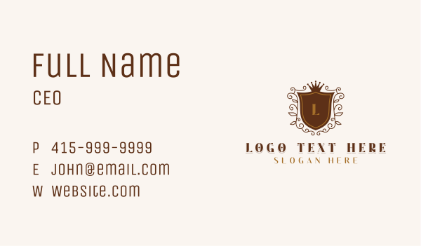 Stylish Crown Event Business Card Design Image Preview