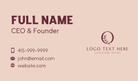 Floral Spa Letter Q Business Card Preview