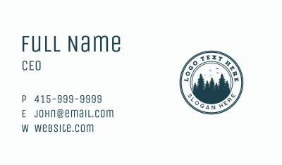 Pine Tree Forest Business Card Image Preview
