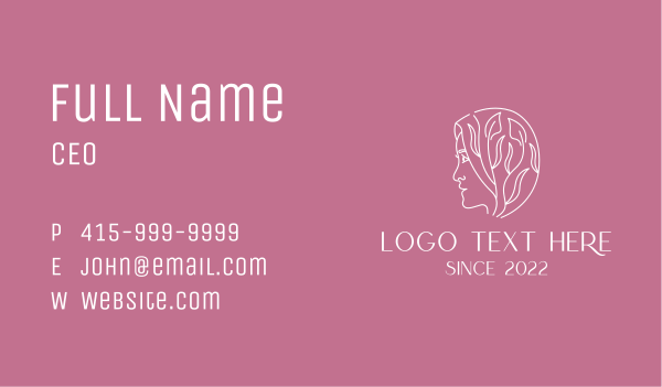Organic Beauty Salon  Business Card Design Image Preview