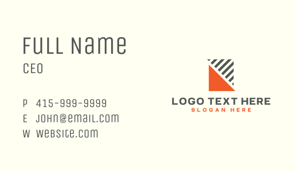 Triangle Stripes Business Card Design Image Preview