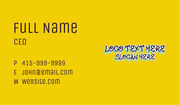 Spray Paint Graffiti Business Card Design Image Preview