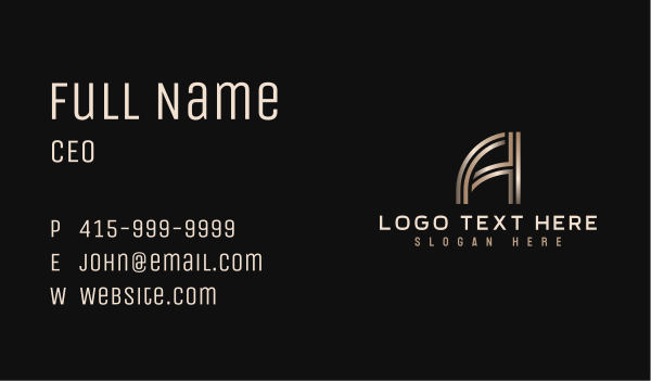 Expensive Luxury Brand Letter A Business Card Design Image Preview