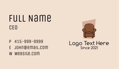 Classic Living Room Armchair  Business Card