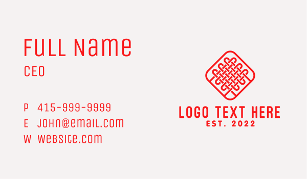 Weave Textile Pattern  Business Card Design Image Preview