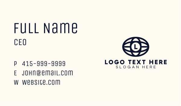 Global Eye Letter Business Card Design Image Preview