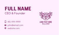 Purple Lovely Plant Business Card Image Preview