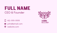 Purple Lovely Plant Business Card Design