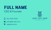 Blue Owl Mascot Business Card Image Preview