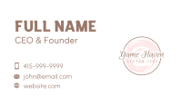 Round Script Watercolor Business Card Image Preview