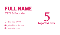 Number 5 Salon Face Business Card Image Preview