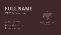 Handmade Macrame Tapestry Business Card Image Preview