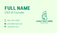 Green Modern Apartment Business Card Image Preview