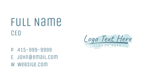 Beauty Brush Wordmark Business Card Design Image Preview