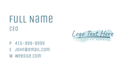 Beauty Brush Wordmark Business Card Image Preview