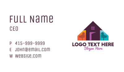 Colorful Family Home  Business Card Image Preview