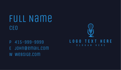 Music, Podcast Mic Business Card Image Preview