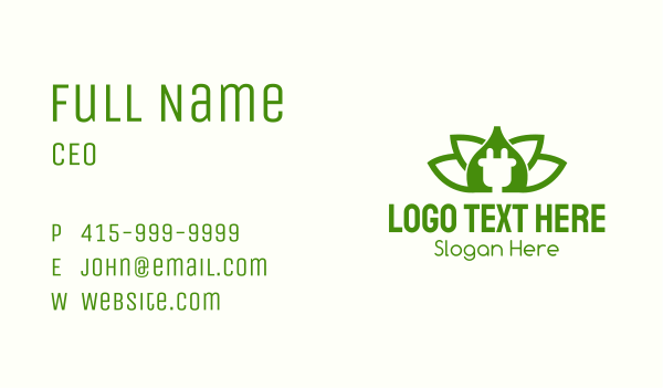 Sustainable Leaf Energy Business Card Design Image Preview