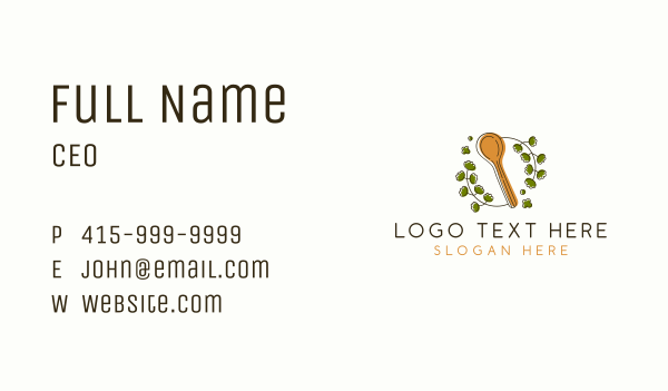 Baking Wooden Spoon Business Card Design Image Preview