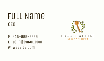 Baking Wooden Spoon Business Card Image Preview