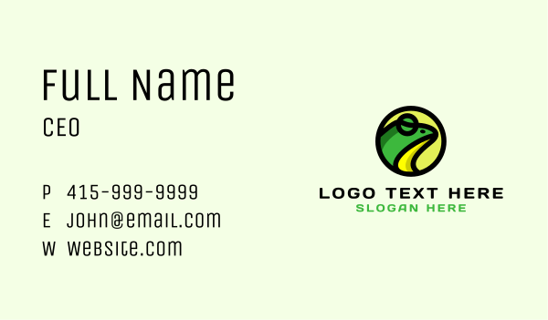 Cartoon Frog Emblem Business Card Design Image Preview