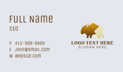 Golden Bison Ranch Business Card Image Preview