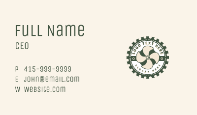 Industrial Turbine Propeller Business Card Image Preview
