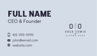 Business Minimalist Letter Business Card Design