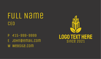 Golden Leaf Tower  Business Card Image Preview