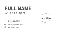 Generic Clothing Business Wordmark Business Card Design