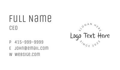 Generic Clothing Business Wordmark Business Card Image Preview