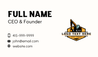 Excavator Machinery Construction Business Card Preview