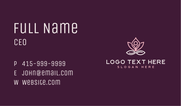 Meditation Yoga Lotus Business Card Design Image Preview
