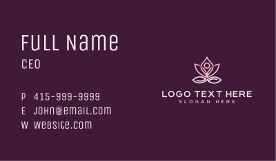 Meditation Yoga Lotus Business Card Image Preview