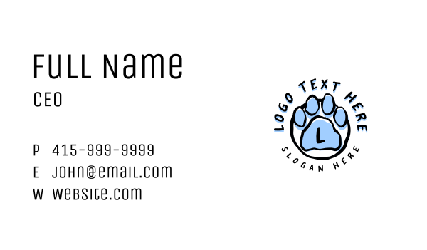 Pet Paw Grooming Veterinary Business Card Design Image Preview