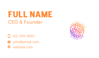 Company Round Waves Business Card Image Preview