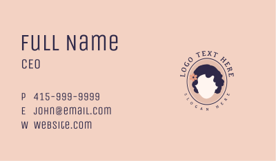 Curly Hair Salon Business Card Image Preview