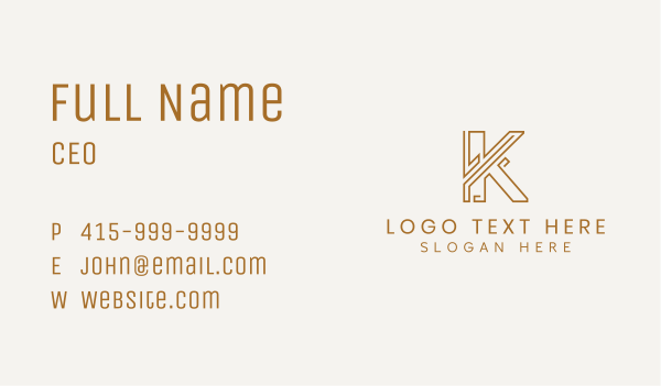Gold Architect Structure Business Card Design Image Preview