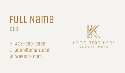 Gold Architect Structure Business Card Image Preview