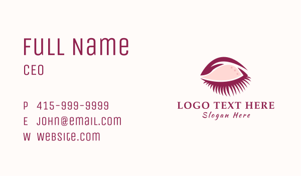 Female Beauty Eyelash Business Card Design Image Preview
